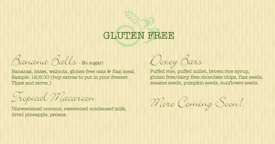 Gluten Free Menu